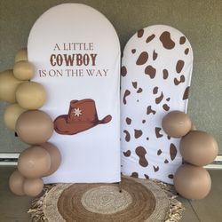 Baby Shower Arch Covers (Cowboy Theme)