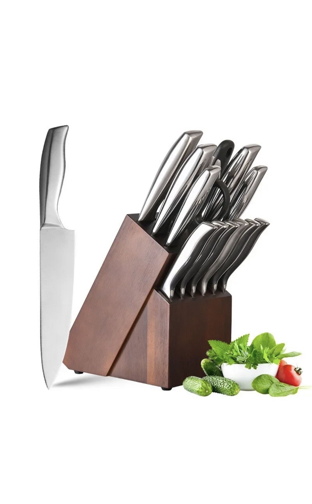 Knife Set 14 Piece Kitchen Knife Set with Block