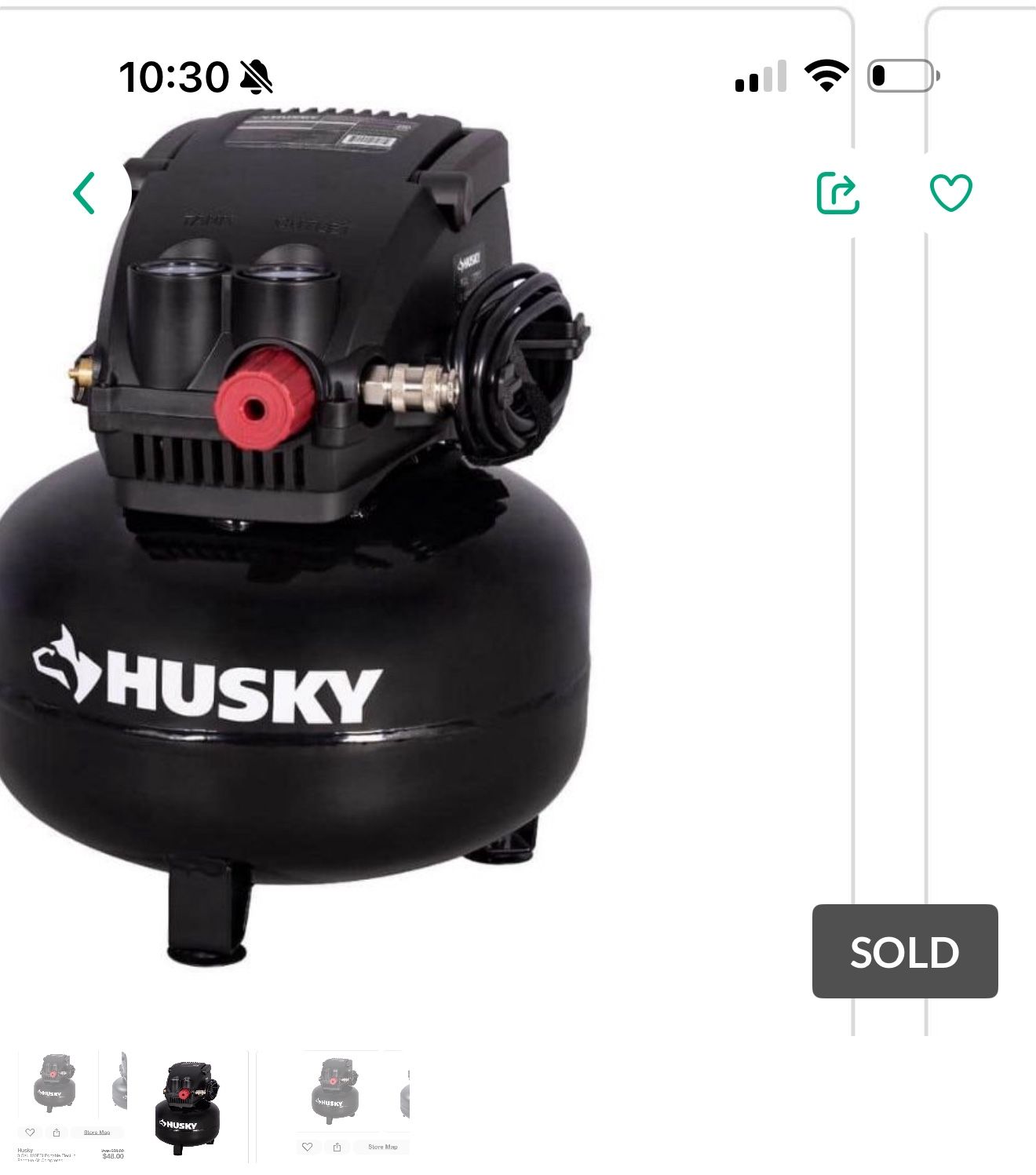Husky 3 Gal. 120PSI Portable Electric Pancake Air Compressor