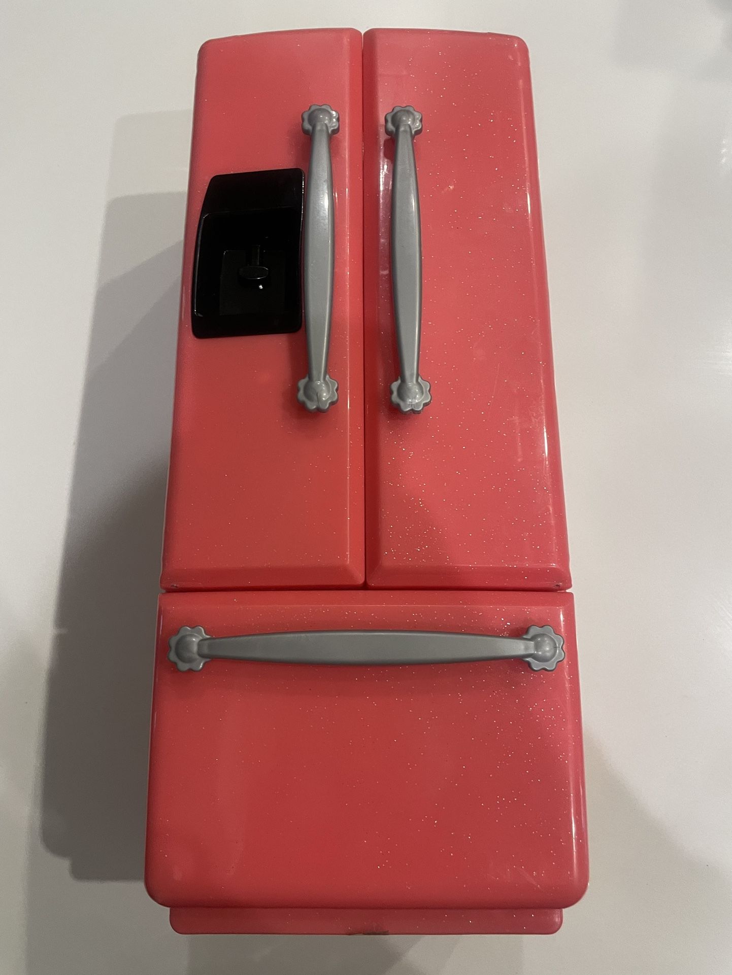 Our Generation Pink Doll Fridge With Food And Drawers 