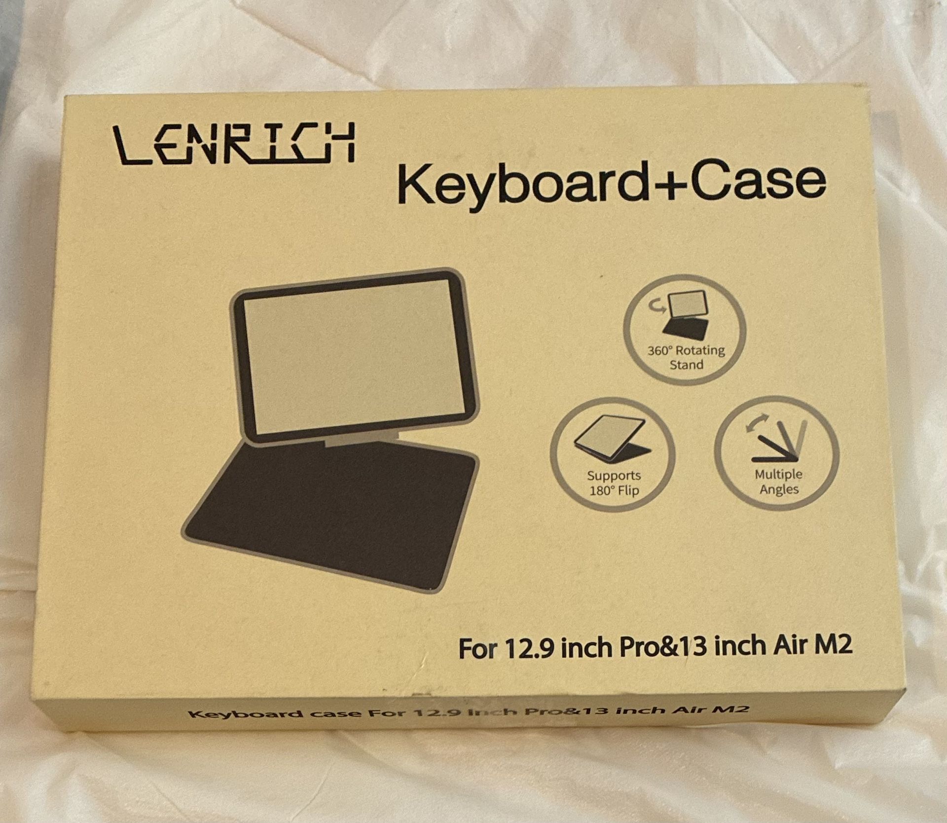 Lenrich Keyboard + Case For iPad 12.9 In pro & 13 In