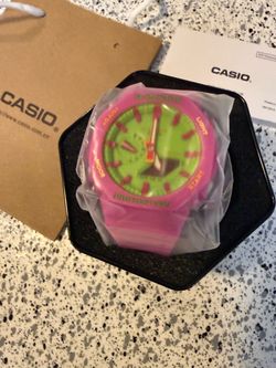 Casio G-Shock Watch Pink Green