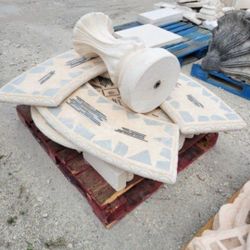 Concrete Mosaic Picnic Table with 3 Benches/ Outdoor Patio Furniture