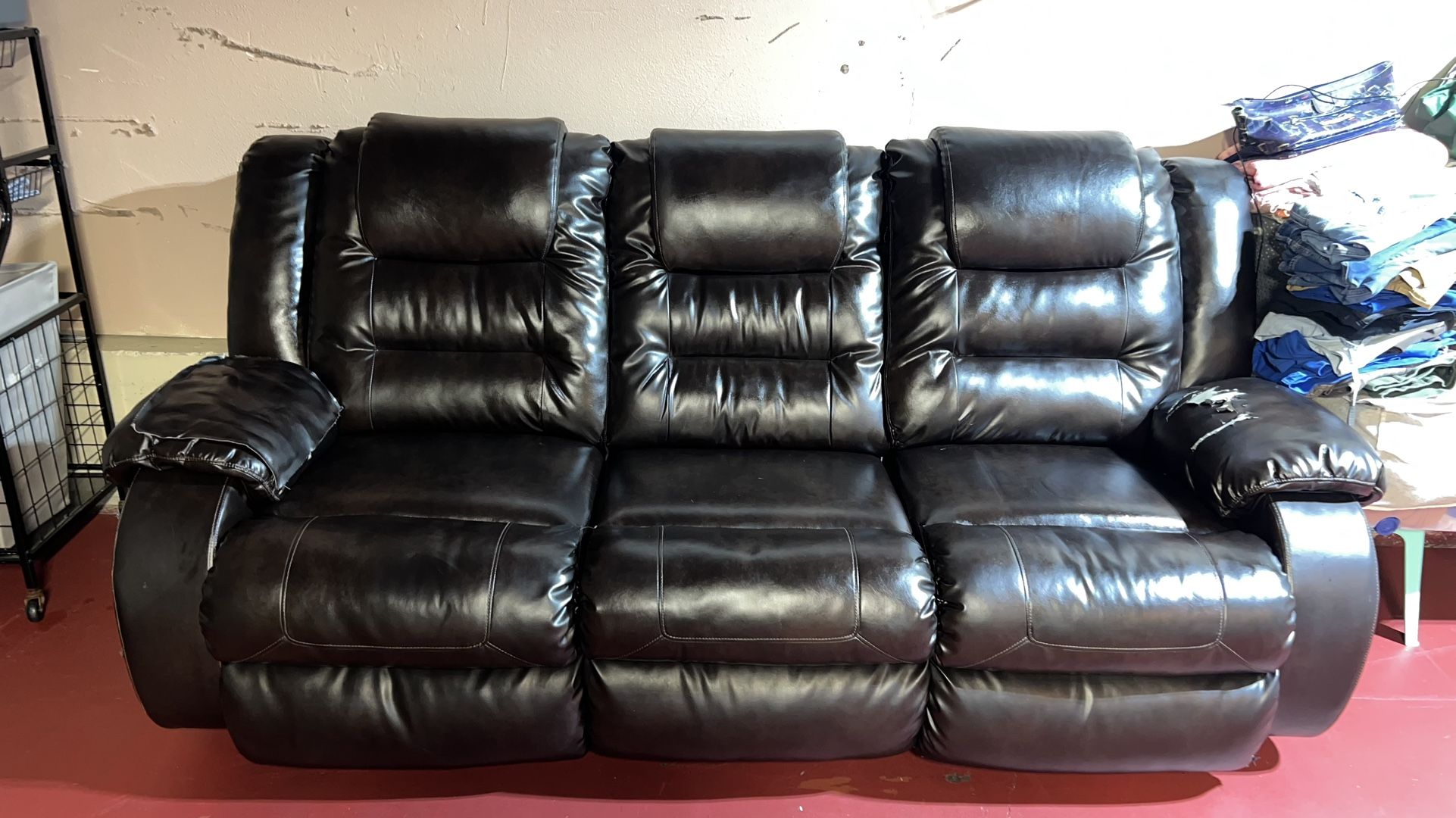 Dark, Brown couches