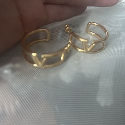 750 Gold Plate It Earrings New 