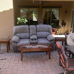 Electric Recliner And Tables Set 