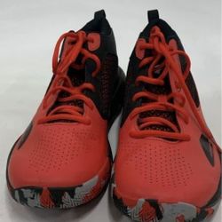 NWOT Unisex Under Armour Size 11/12.5 Red Gray Black Sneakers 