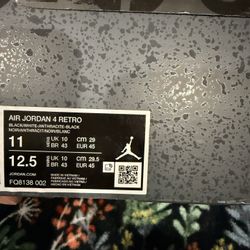 Jordan 4 Fear Pack Size 11.5 
