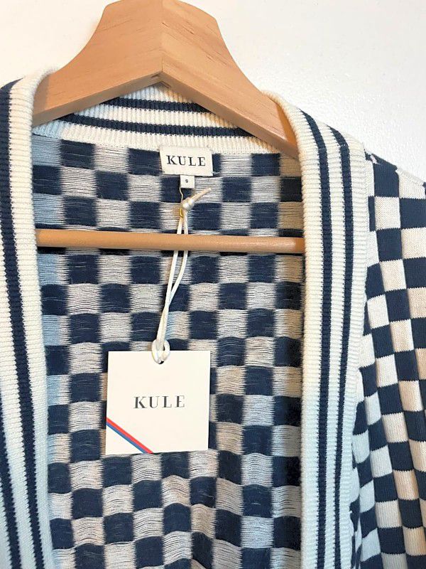 Kule The Check Please Cardigan Sweater