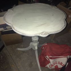 Antique Mersman Table Brass Feet