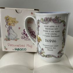 1989 “Precious Moments” Vintage Personalized “Debbie” Mug