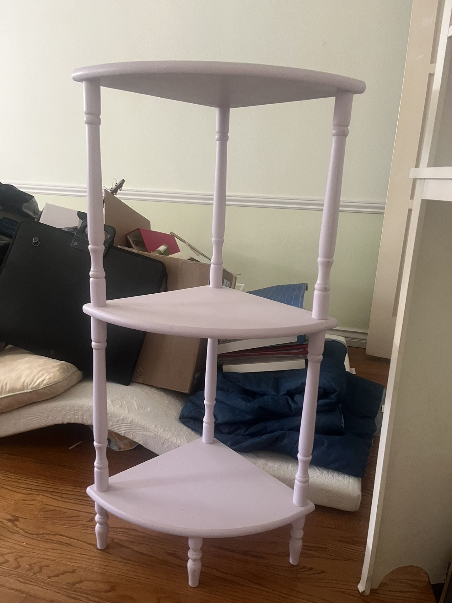 Painted Corner Tiered Shelf