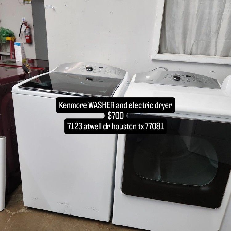 Kenmore WASHER And Electric Dryer LARGE