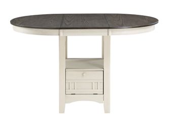 Junipero Antique White/Brown Extendable Counter Height Table