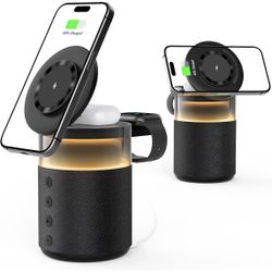 5-in-1 Wireless Charging Station with Bluetooth Speaker