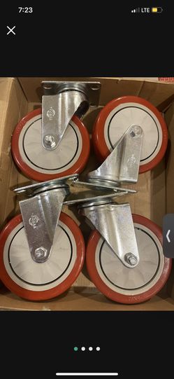 5" Heavy Duty Swivel Caster Wheels 