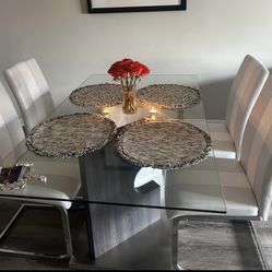 Glass Dining table Set 