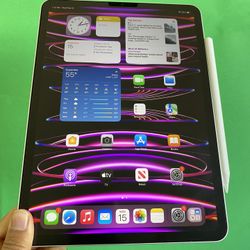 128GB Apple IPad Pro 11” 4th Generation (2022 Latest Model / M2 chip ) with Keyboard, stylus pen & Accessories (warranty through 01/ 2024)
