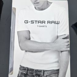 G-STAR RAW WHITE TEE- SNUG/COMFORT FIT