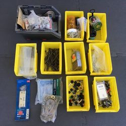 Large Lot of Fasteners, Hinges, Corner Braces, Etc