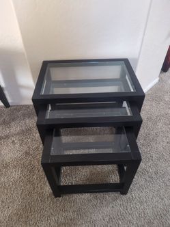 Wood + Glass Nesting Tables