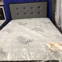 New Full Size Bed With Mattress And Boxspring Included 