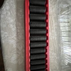 Snap On 13 Piece 1/2 Inch Drive Impact Socket Set