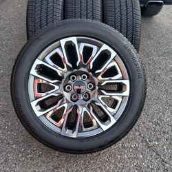 2024 NEW OEM ORIGINAL TAKEOFFS GMC YUKON DENALI ULTIMATE 22 INCH TIRES BRIDGESTONE 99 % $ 2299 