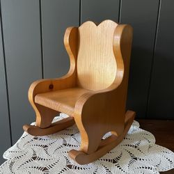 Vintage Small Wood Rocker Chair Cottage Cottagecore