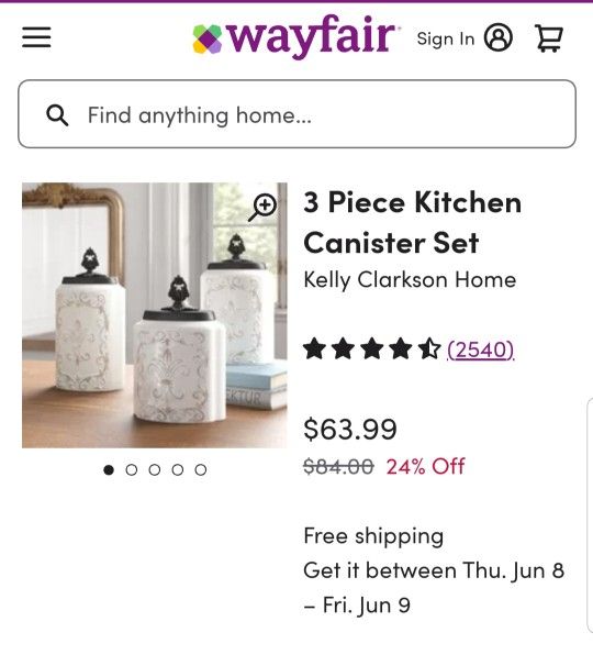 Kelly Clarkson Home 3 Piece Kitchen Canister Set, Wayfair