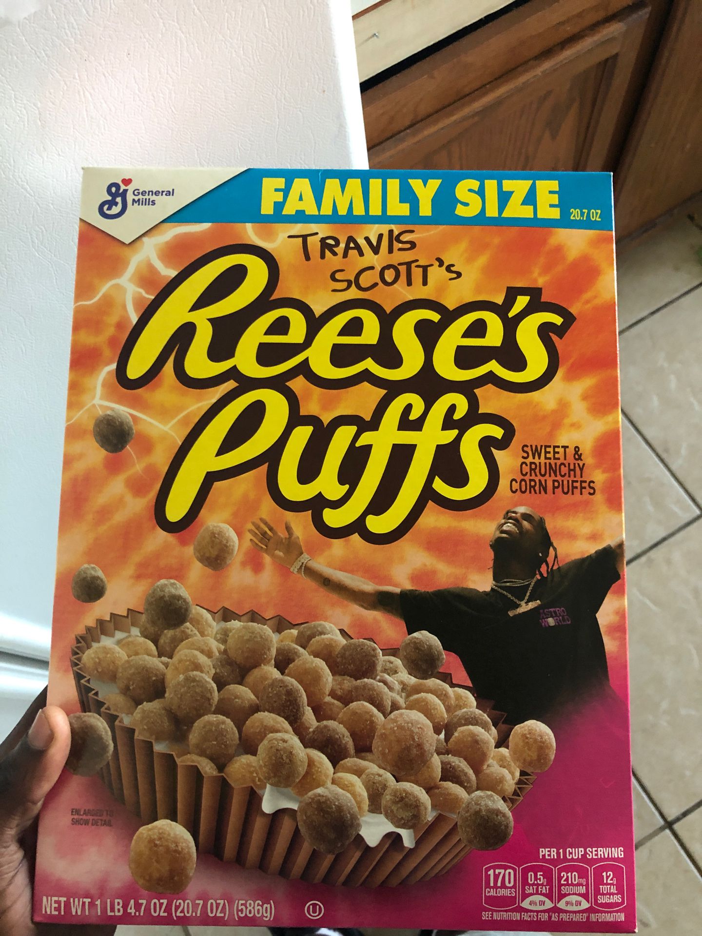 Travis Scott cereal box