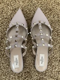 Valentino Garavani Rockstud leather mules Size 37 Color Poudre