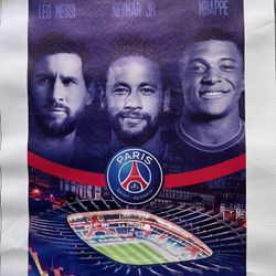 Messi Neymar Mbappe Poster - Printed On Canvas Paper