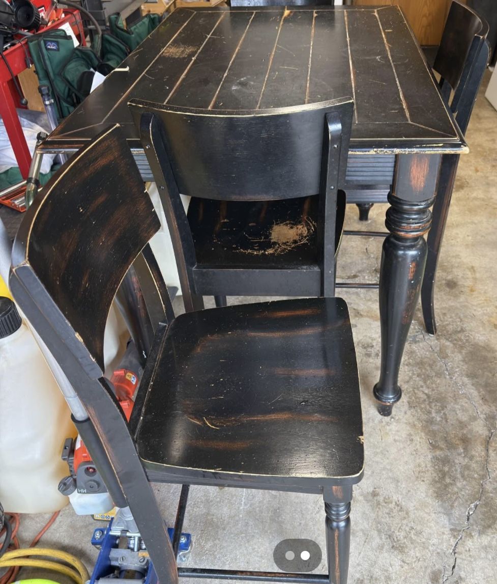 Solid Wood Table with 4 Chairs $150 OBO