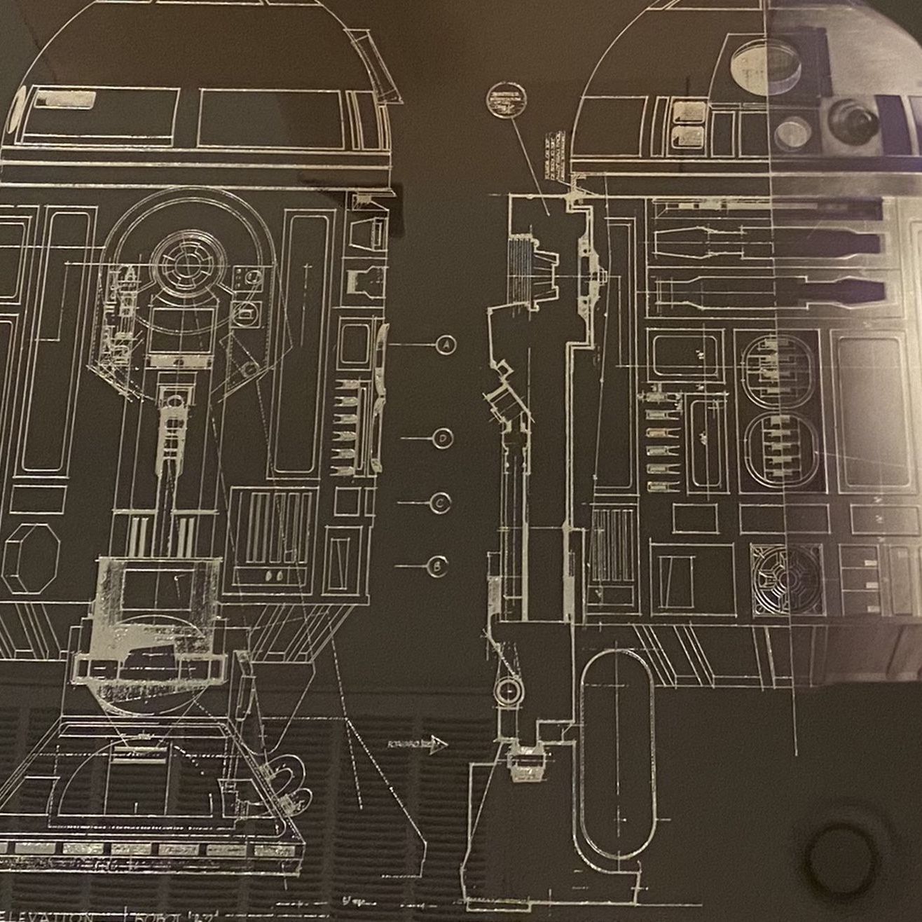 Disney Star Wars R2D2 Diagram Hanging Picture Frame