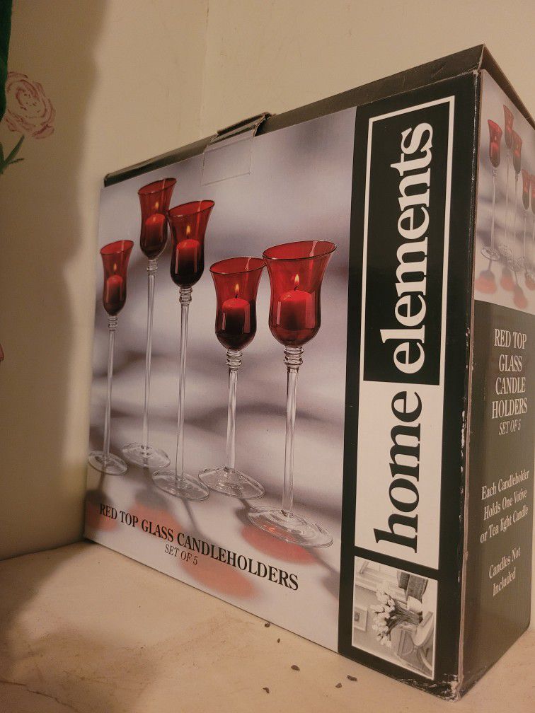 Red Candle Holders 