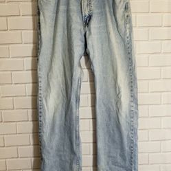 VTG Levis 505 Relaxed Fit Straight Leg Men 36X32 Blue Jeans Red Tag