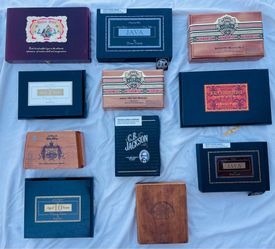 Wooden box man cave collection (11 wood boxes)