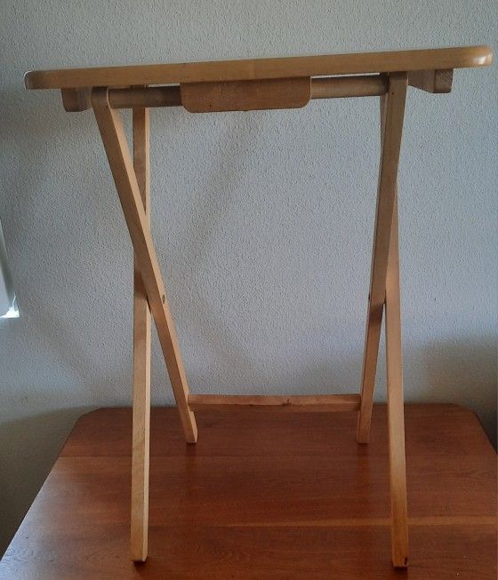 Wooden TV Trays•Set Of Three
