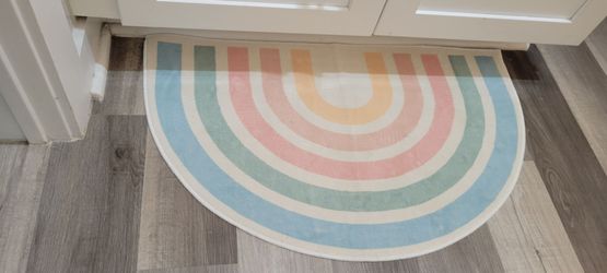 Pastel Rainbow Half-Round Area Rug