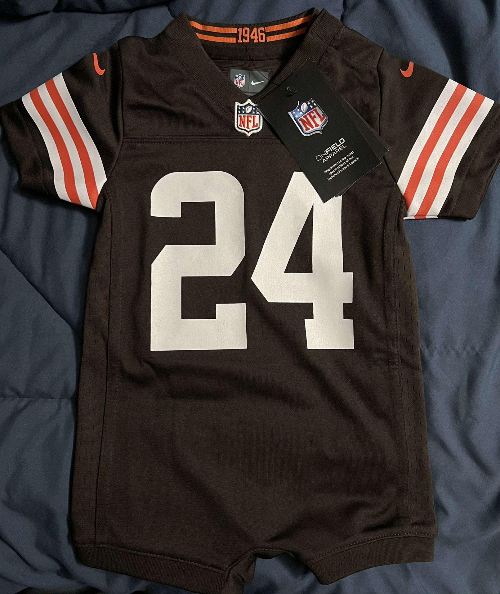 Nike Cleveland Browns Nick Chubb Infant Game Romper Jersey 