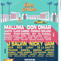 2 GA Tickets For Vibra Urbana 2 Day Passes