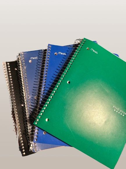 BUNDLE - 4 Used Wide Ruled Five Star Notebooks