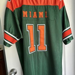 Miami Hurricanes #11 Football Jersey, Colosseum Men’s XXL