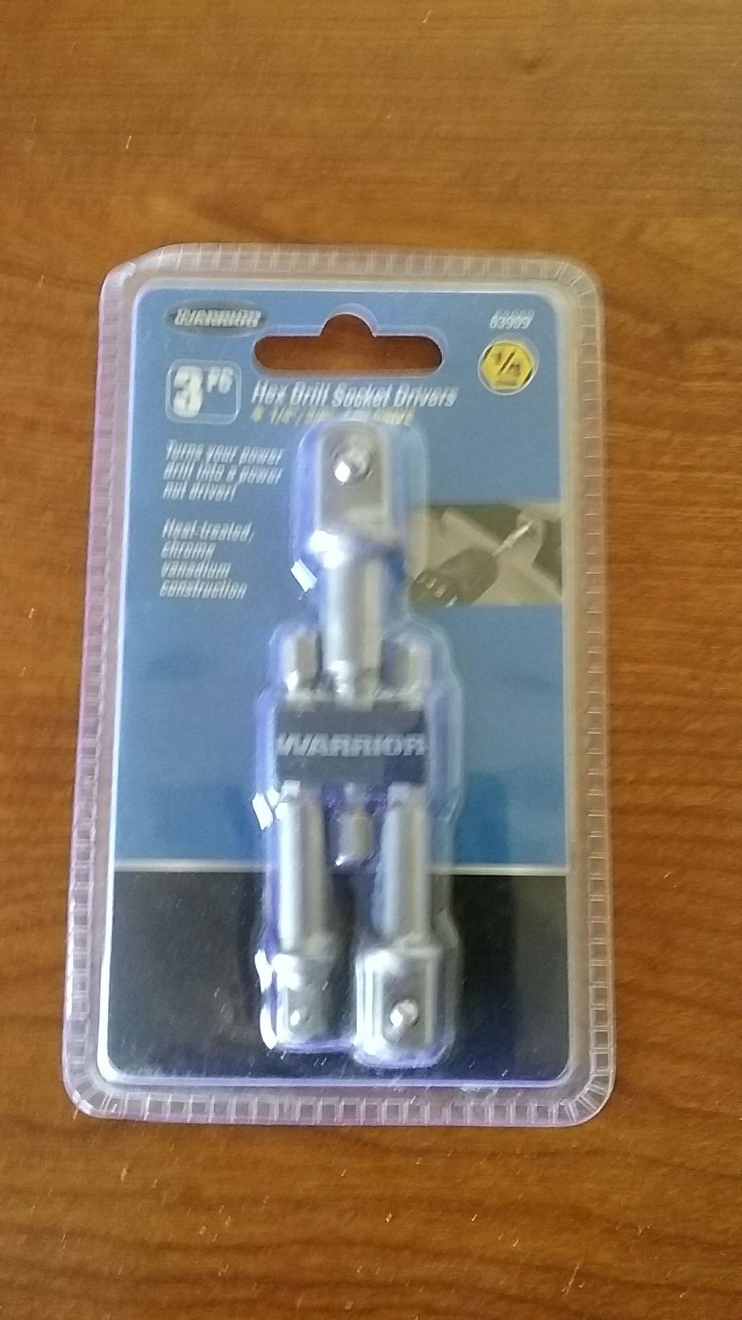 3Pc Hex Drill Socket Drivers new in package