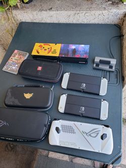 $550! 12GB 1TB Asus rog Ally Z1 Extreme Bundles. Can't afford it. I have Zelda OLED Switch $240! Or white one $220! Can't afford it I have 1990 sega S