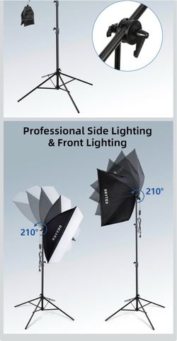 Softbox Lighting Kit 3Pack 20x28in Soft Box|28in Octa Softbox|85W 2K E27 LED Bulb Continuous Photography Lighting, Studio Lights Equipment for