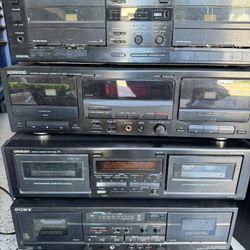 Vintage Cassette Decks. Sony, Onkyo, Kenwood