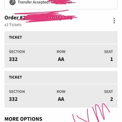 2 BTS TICKETS TAMPA D2