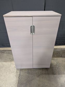 Modern Two-Door Storage Cabinet with Adjustable Shelves